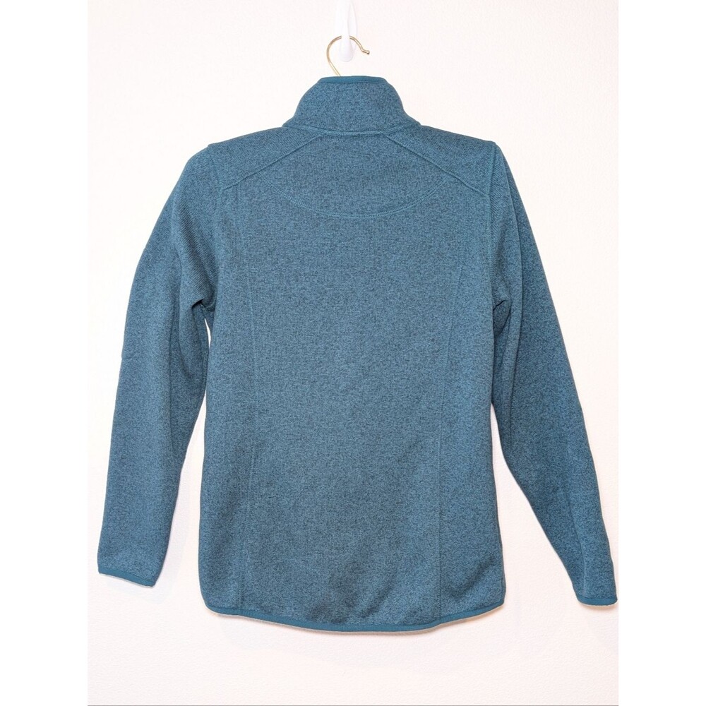 L.L.Bean Sweater Fleece Full-Zip Jacket In Green - Picture 9 of 11
